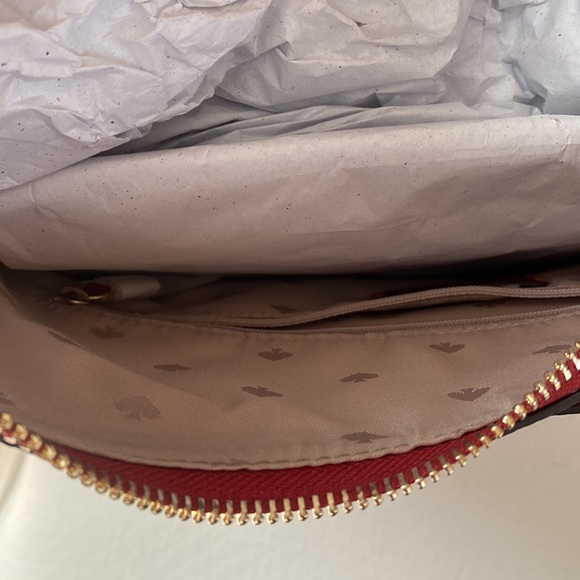 Kate Spade ♠️ New York Zippy Pebbled Leather Shoulder Bag, Red Curran K8140, NWT - Picture 11 of 16